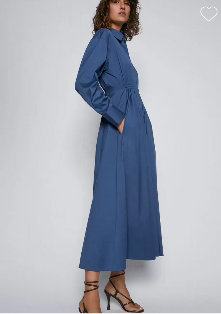 Scanlan Theodore Cotton Gathered Midi Dress - Size 12