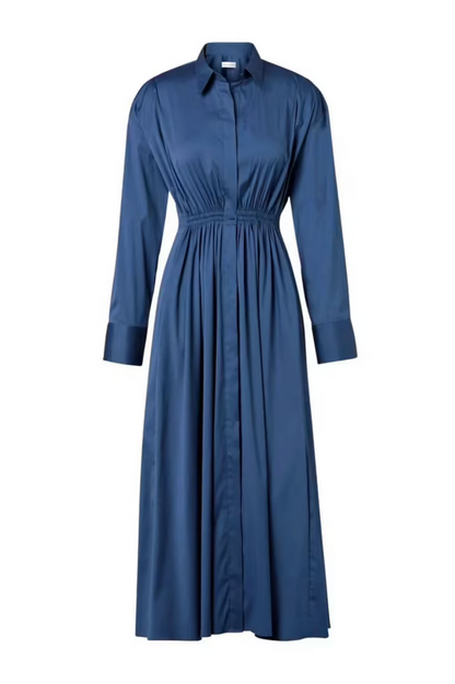 Scanlan Theodore Cotton Gathered Midi Dress - Size 12
