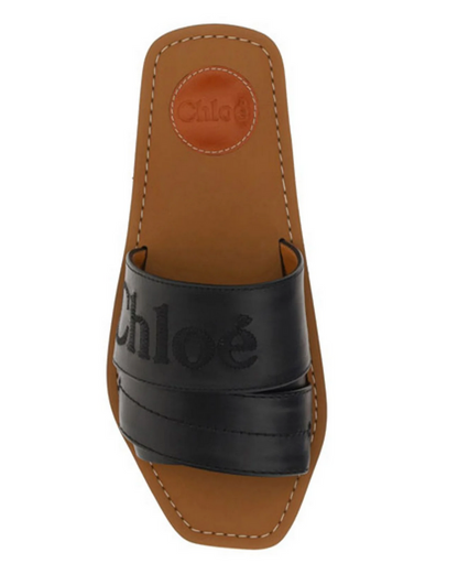 Chloe Black Woody Slides - Size 37W (Box Included)