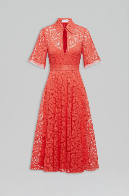 Scanlan Theodore French Lace Dress with Slip - Size 12