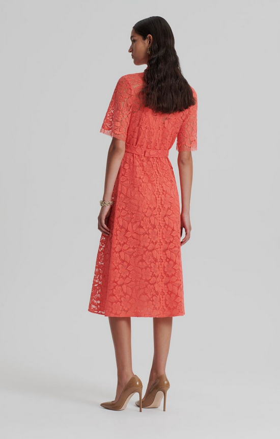 Scanlan Theodore French Lace Dress with Slip - Size 12