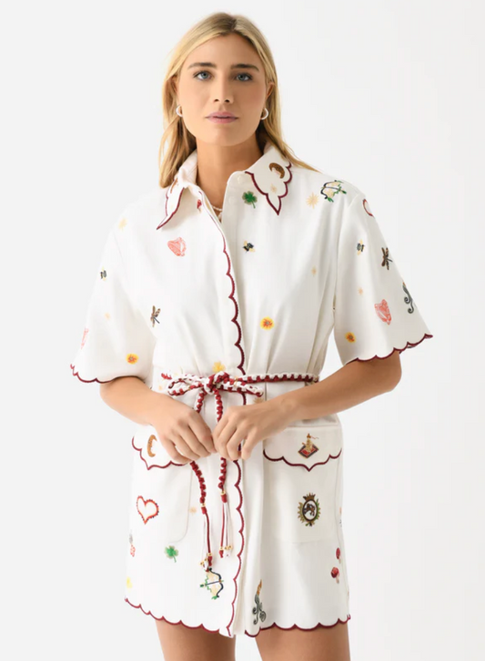 Antipodean Queen of Hearts Shirt Dress - Size 10 (Brand New with Tags)
