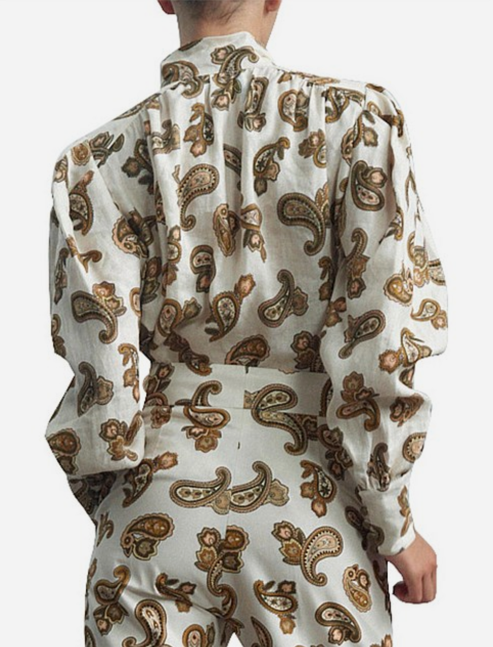 Alemais Mia Paisley Print Linen Blouse - Size 6