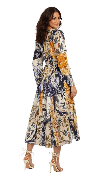 Zimmermann Aliane Patchwork Midi Dress - Size 0