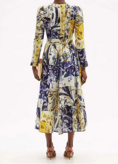 Zimmermann Aliane Patchwork Midi Dress - Size 0