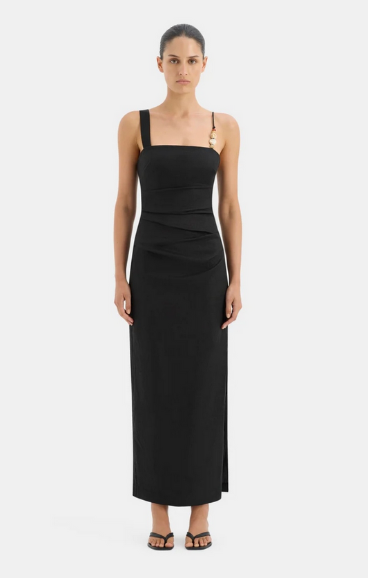 SIR The Label Antonia Linen Midi Dress - Size 2