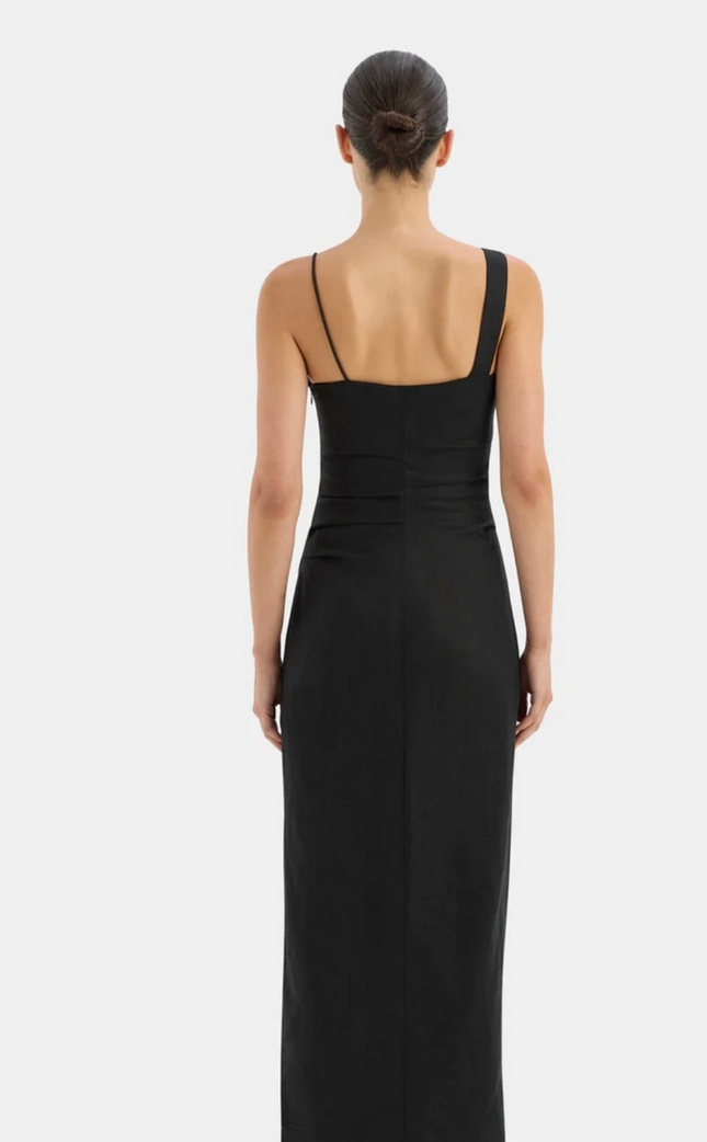 SIR The Label Antonia Linen Midi Dress - Size 2