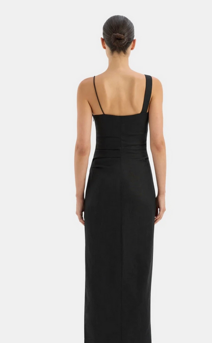 SIR The Label Antonia Linen Midi Dress - Size 2