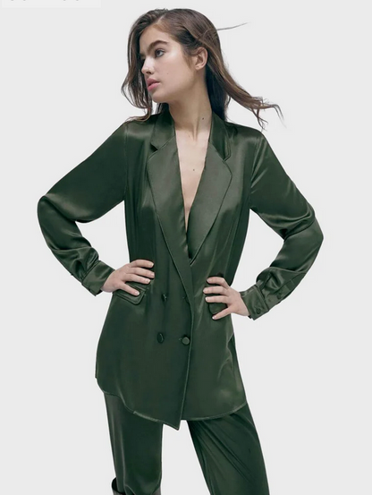 Silk Laundry Relaxed Blazer - Size S