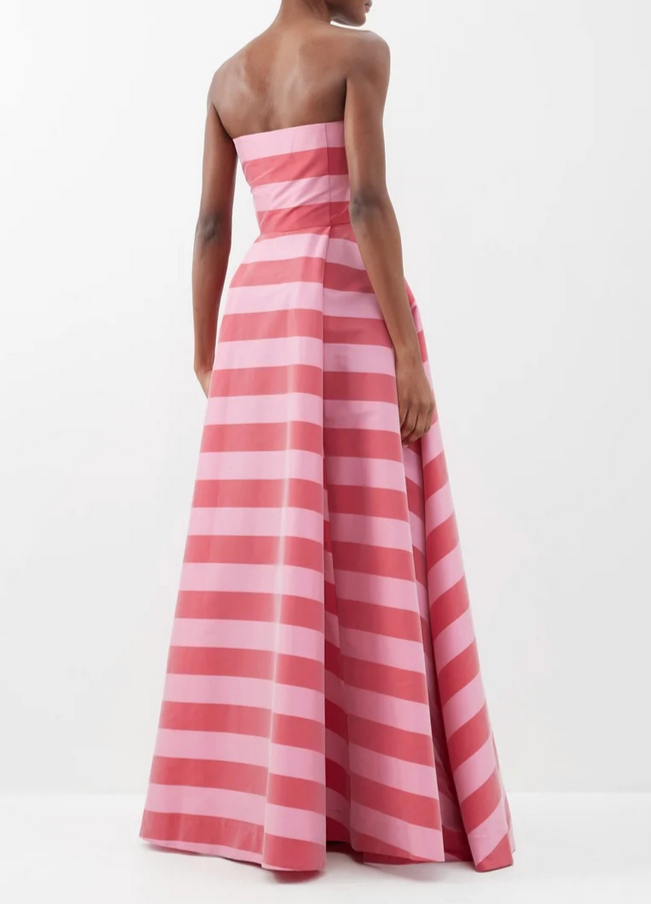 Bernadette Isa Striped Strapless Gown - Size 38