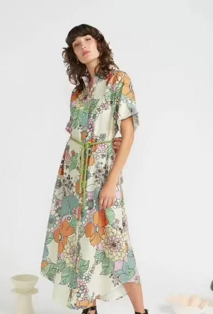 Alemais Farrah Linen Shirt Dress - Size 12 (Like New)