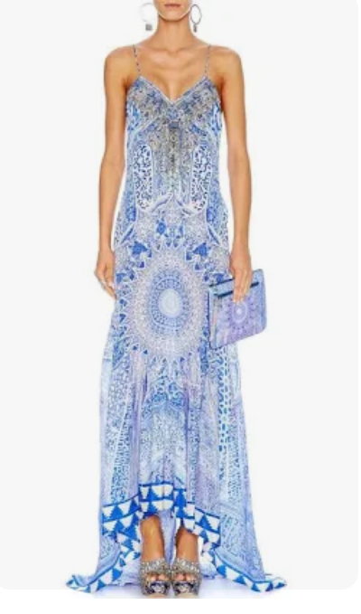 Camilla 100% Silk Bosphorus Panelled Dress  - Size 2