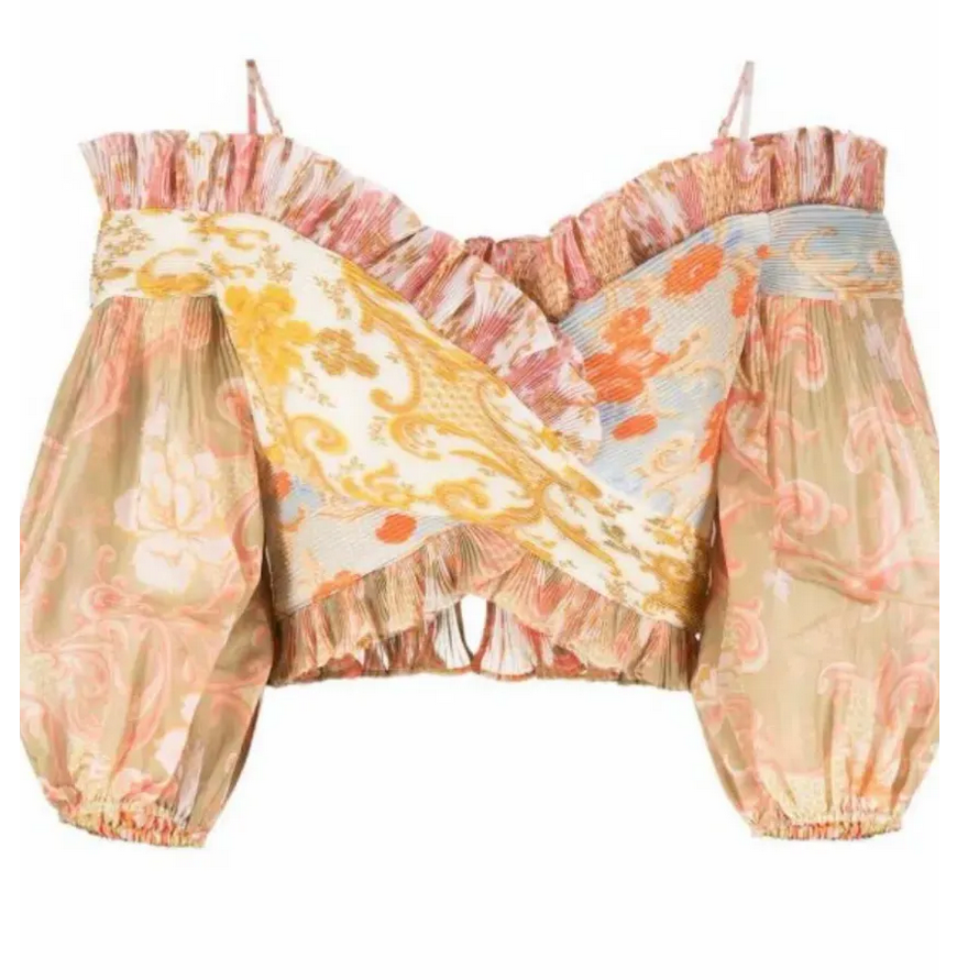 Zimmermann Postcard Pleated Skirt & Top Set - Size 1