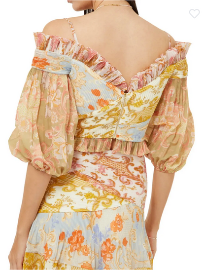 Zimmermann Postcard Pleated Skirt & Top Set - Size 1
