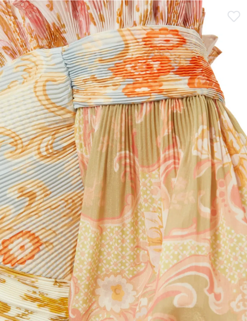 Zimmermann Postcard Pleated Skirt & Top Set - Size 1