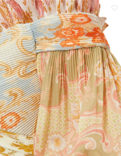 Zimmermann Postcard Pleated Skirt & Top Set - Size 1