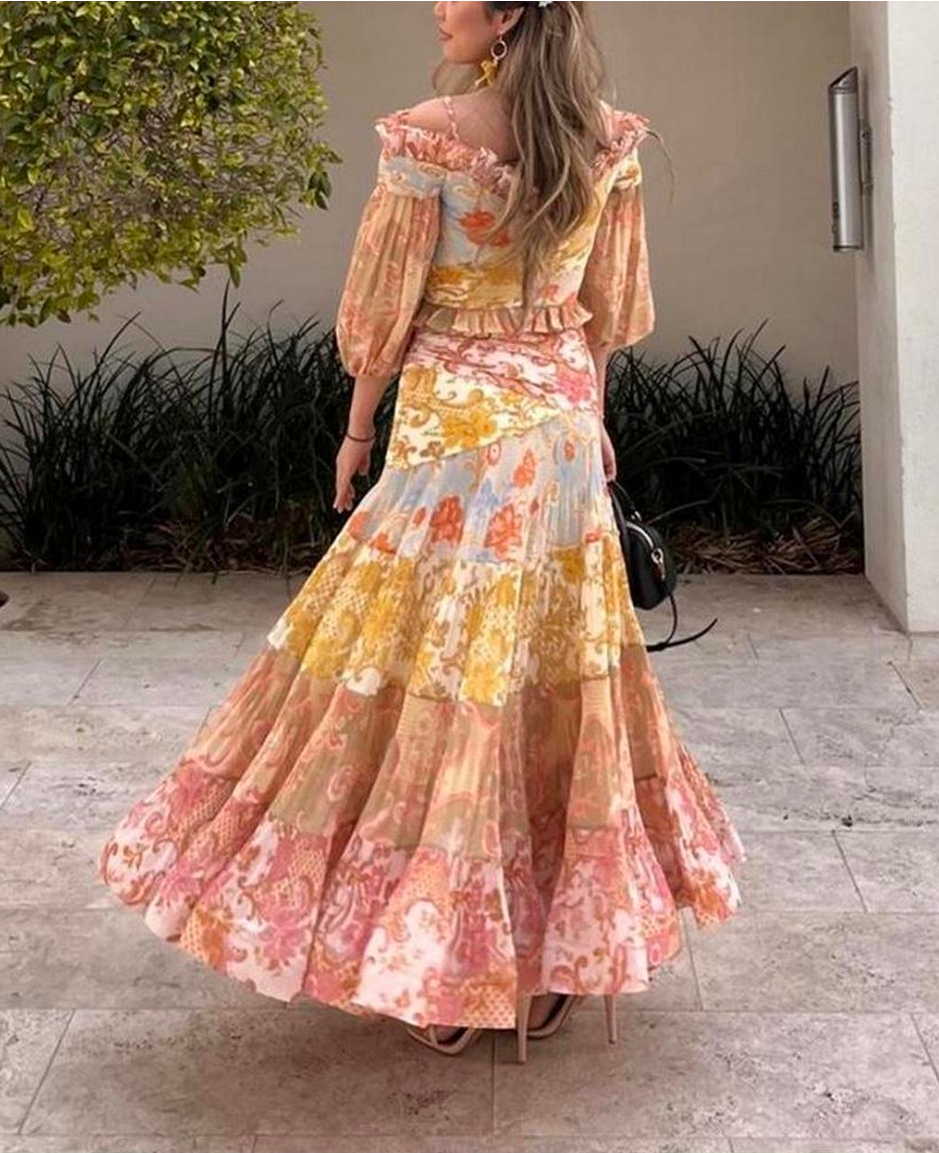Zimmermann Postcard Pleated Skirt & Top Set - Size 1