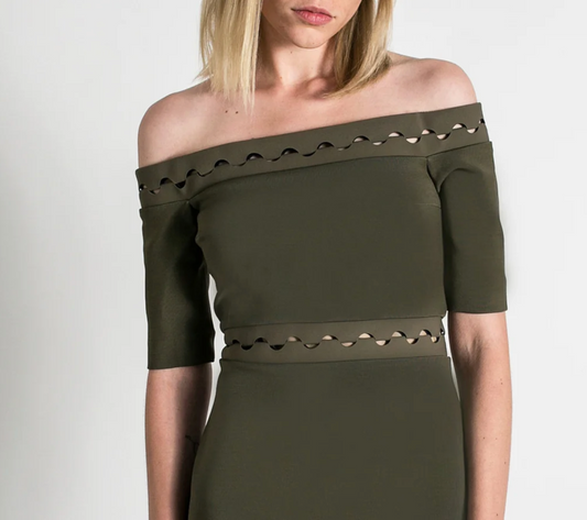 Dion Lee Eclipse Lace Shoulderless Dress - Size 8