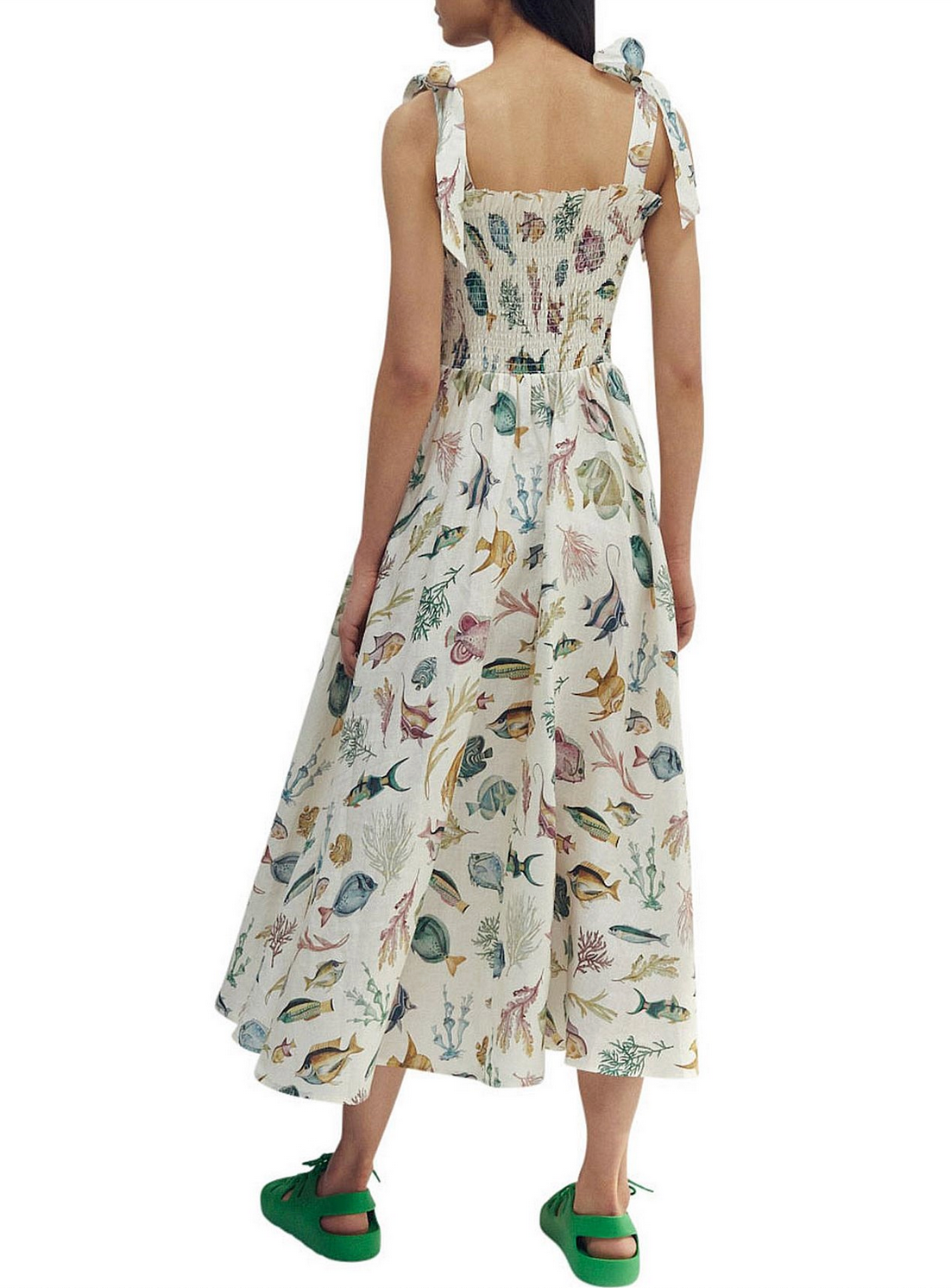 Alemais Wanda Linen Midi Dress - Size S