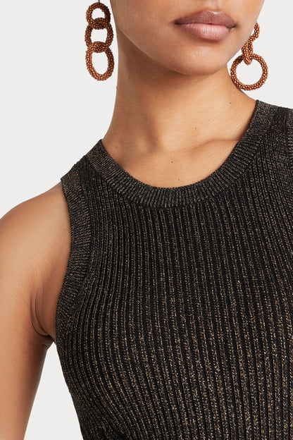 Husk Gold Lurex Tank Top - Size M