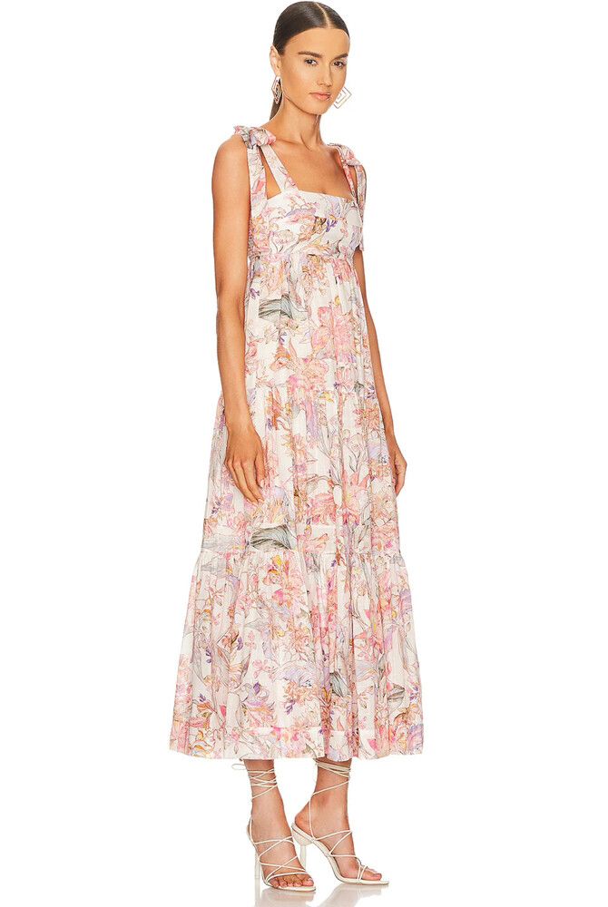 Zimmermann Cira Floral Print Midi Dress Size 2 / AU 12