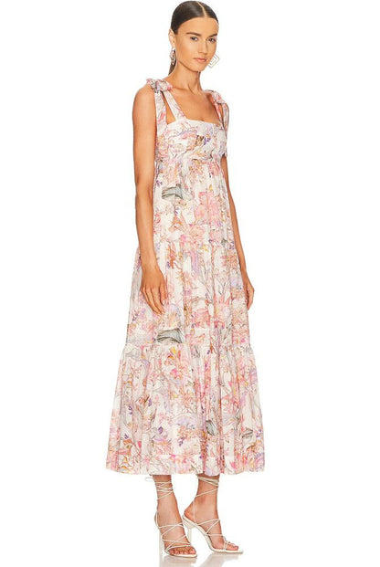 Zimmermann Cira Floral Print Midi Dress Size 2 / AU 12