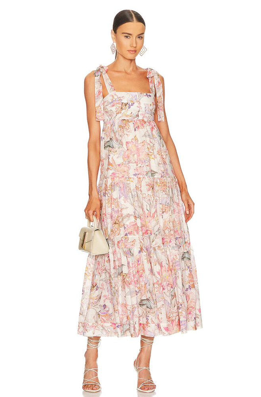 Zimmermann Cira Floral Print Midi Dress Size 2 / AU 12
