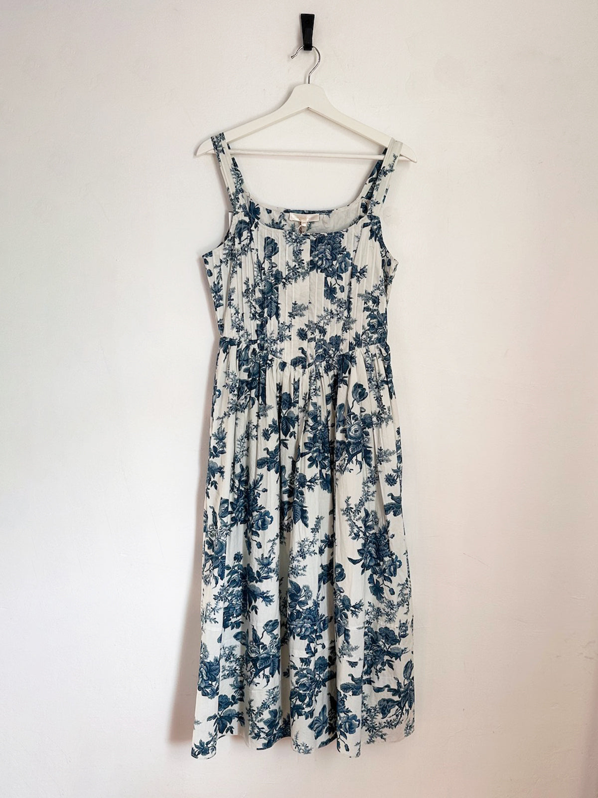 LoveShackFancy Majory Dress Blue China Cotton Dress - Size 10 (Brand New)