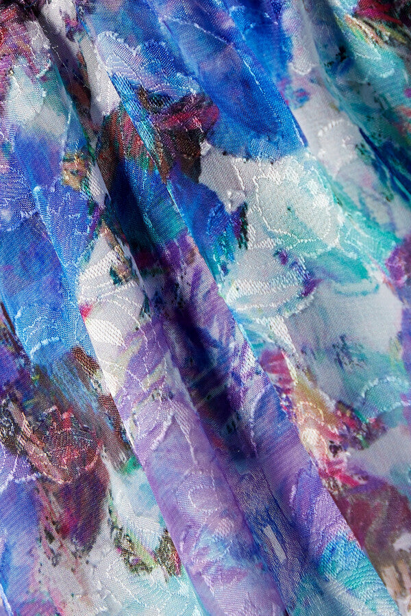 PatBO Blossom Cutout Floral-print Jacquard Maxi Dress - Size M (Brand New)